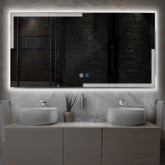 Specchio LED Rettangolare | Pulsanti touch | Funzione anti-appannamento | Luce bianca neutra - Reyze Serie Edge Modello 2